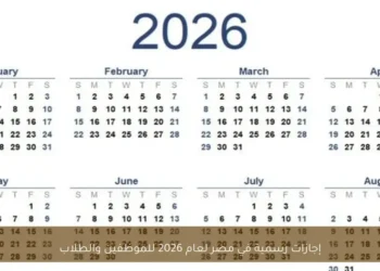 خريطة الإجازات الرسمية في مصر 2026