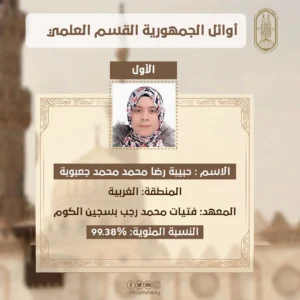 أسماء أوائل الثانوية الأزهرية