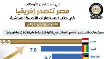 تقرير الأونكتاد: مصر تتربع على عرش إفريقيا في جذب الاستثمارات الأجنبية