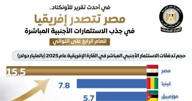 تقرير الأونكتاد: مصر تتربع على عرش إفريقيا في جذب الاستثمارات الأجنبية