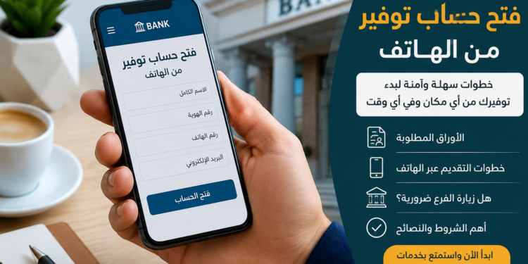 فتح حساب توفير من الهاتف