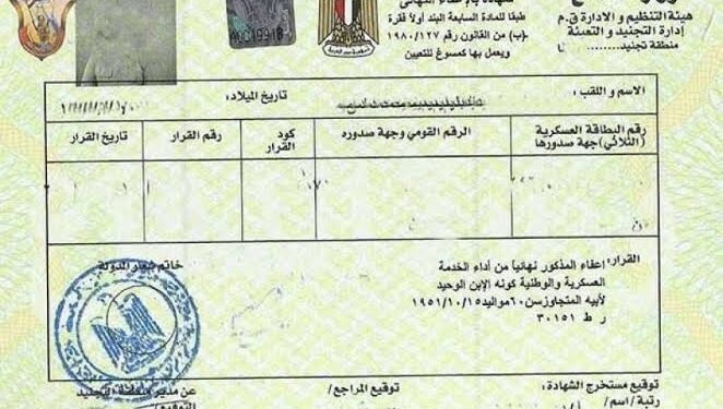موقف التجنيد للشباب.. خطوات استخراج شهادة الإعفاء أو تأجيل الخدمة العسكرية إلكترونيًا